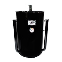 Gateway Drum Smoker Black -55 Gallon with Logo Plate