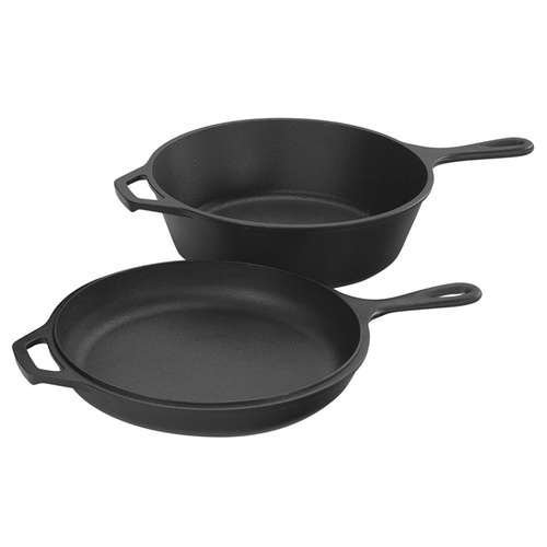 LODGE Cast Iron Covered Deep Skillet 3L