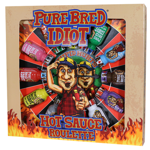 Pure Bred Idiot Hot Sauce Roulette Mini Bottle Game Pack