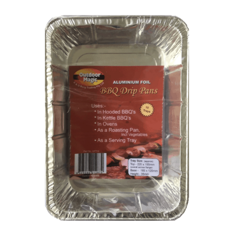 Outdoor Magic Aluminium Foil BBQ Trays 10 Pack